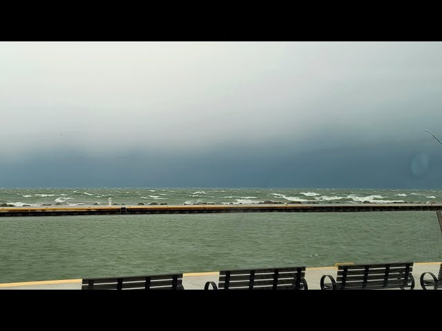 Cold Front comes in fast at Port Dalhousie  - Lake Ontario
