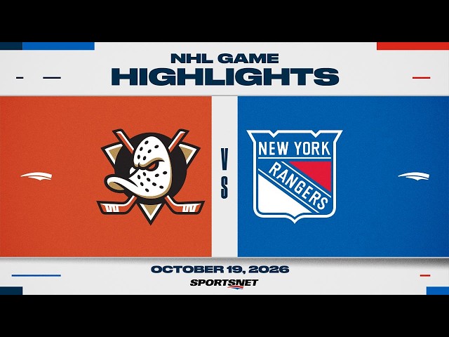 NHL Highlights - Ducks vs. Rangers - October 19, 2026