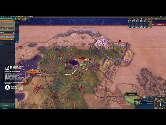 Civilization VI - Multiplayer Team against AI teams // AMD R9 7950X+RTX5080