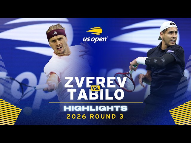 Alexander Zverev vs. Alejandro Tabilo Highlights | 2026 US Open Round 3