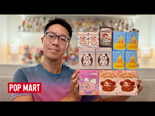 UNBOXING PUCKY POP MART BLIND BOXES! Plush Pendant Keychains & Vinyl Figures Tap Tap Flying Roly Egg