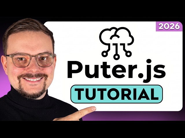 Puter.js Tutorial - 2026 | 3 Apps You Can Build This Weekend With Puter.js