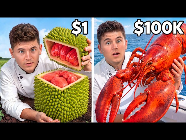 $1 vs $100,000 Rare Food
