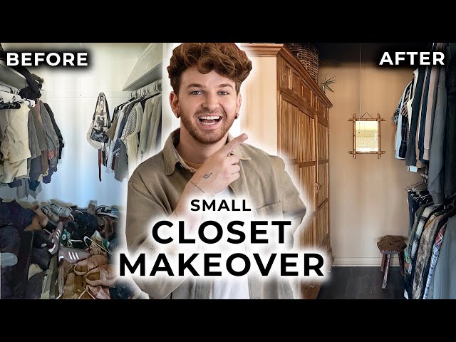 EXTREME Small Closet Makeover *DIY & Budget Friendly* (Basic turned Bold!)