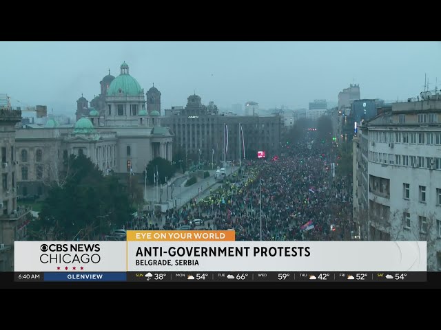 Anti-government protests held in Belgrade, Serbia