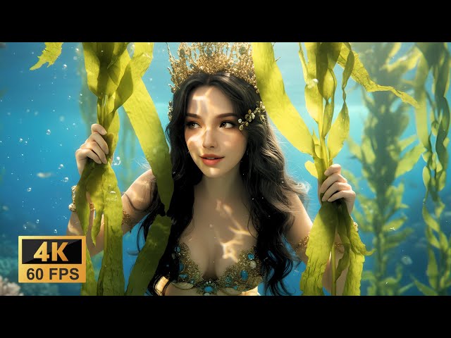 Gentle Wave Mermaid Dreaming | AI Music Video with 4K Visuals | Fantasy Atlantis