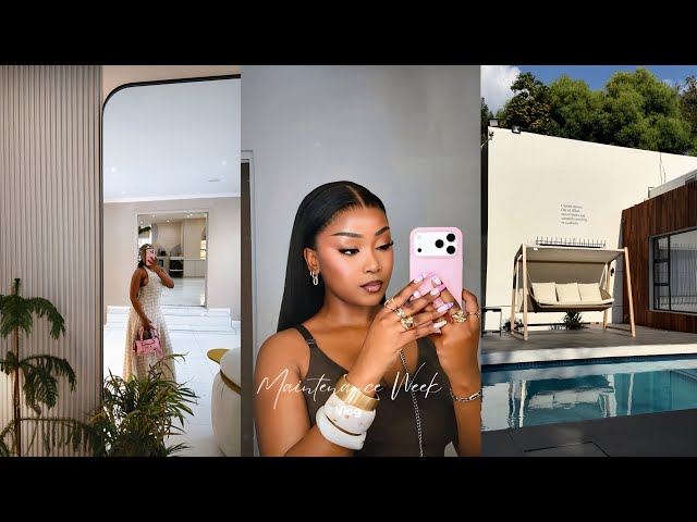 MAINTENANCE VLOG🎀| nails, hair + unboxing💅🏽
