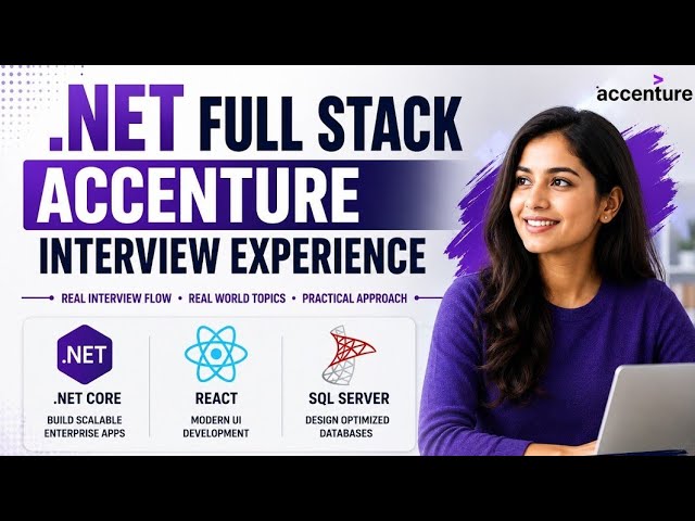 Accenture .NET Full Stack Interview Experience| C#, .NET Core, React & SQL| Real Interview Questions
