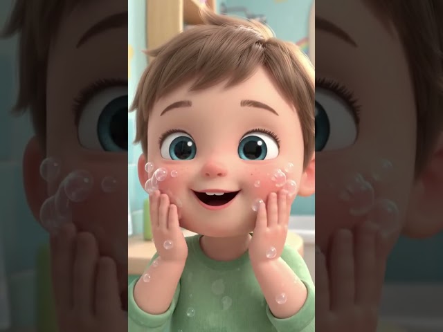 💦😊 Wash Your Face! |#viral #shorts #usashorts #cartoon #kids #kidscartoon #viralshorts