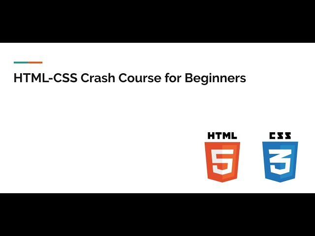 HTML-CSS Crash Course for Beginners