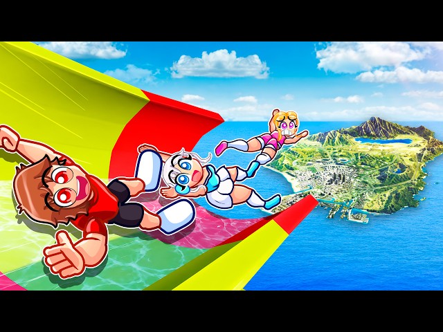 Jumping ENTIRE MAP From WATERSLIDE In GTA 5... (Mods)