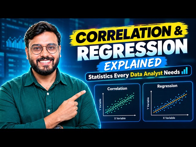 🔥 Correlation & Regression Explained: Statistics Every Data Analyst Needs 📊
