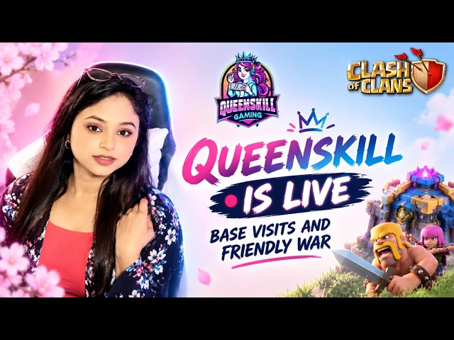 Clash of clans live🔴 Money & Event Pass Giveaway🎁💰#coclive #cocgirlstreamer #queenskill