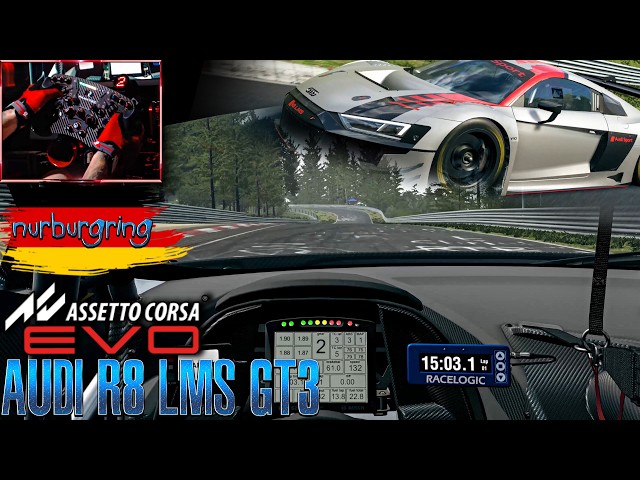 Assetto Corsa Evo | Audi R8 LMS GT3 Evo II at Nürburgring Nordschleife | PURE SOUND | Fanatec DD PRO