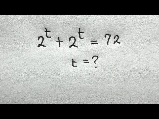 Solve for t in this nice Algebra equation | Math Olympiad Mathematics