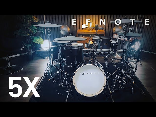 EFNOTE 5X electronic drums test drumming at Spytunes Studio