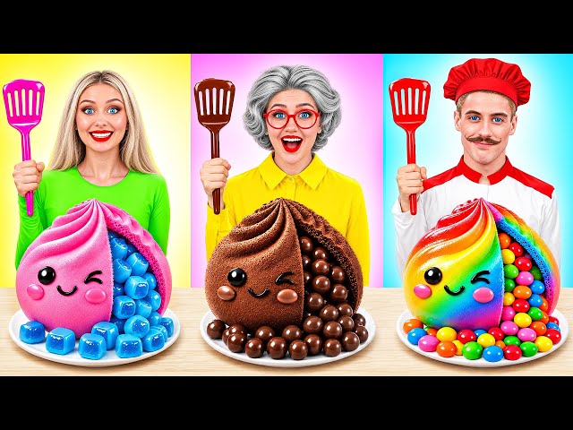 Me vs Grandma Chocolate Food Challenge | Tasty Kitchen Hacks by Multi DO Challenge