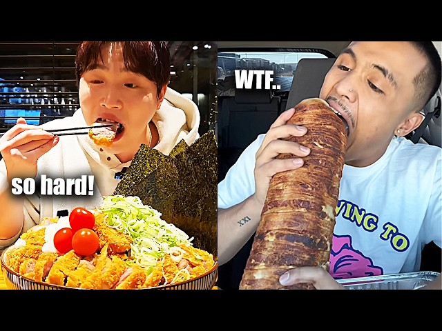 Mukbangers vs IMPOSSIBLE FOOD CHALLENGES