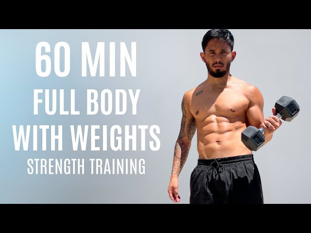60 MIN FULL BODY DUMBBELL WORKOUT – At Home Strength Training (No Repeats)