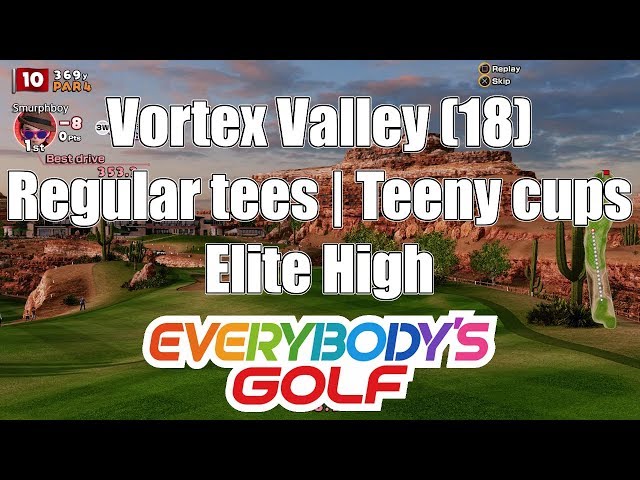 Everybody's Golf (2017) PS4 | Vortex Valley (18) | Regular tees | Teeny cups | Elite High