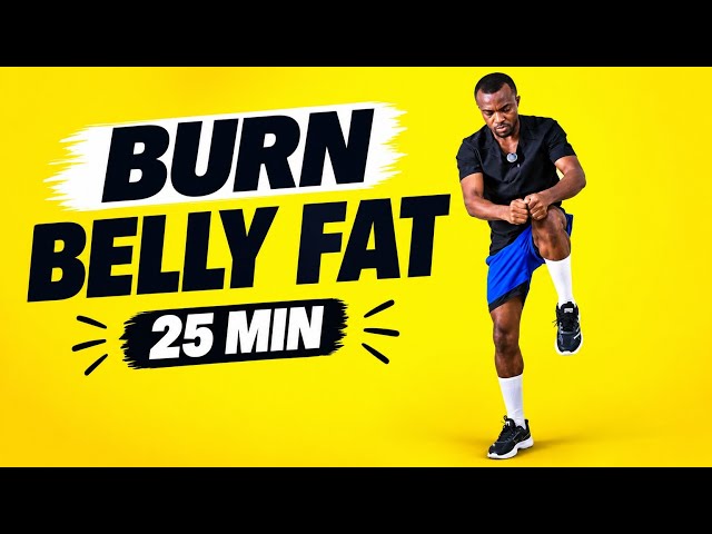 Burn Belly Fat At Home | 25 Min Low Impact Cardio 🔥 No Jumping - All Standing 