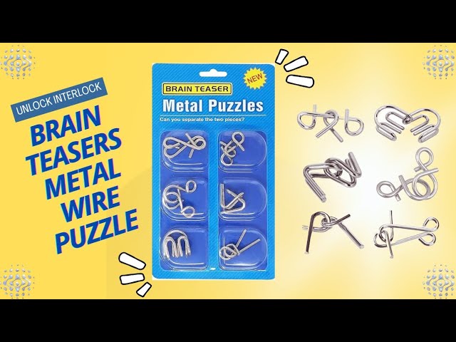 Unboxing Brain Teasers Metal Wire Puzzle for Gifts, Party Favors, Disentanglement puzzle