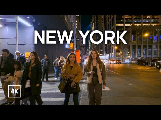 Walking in NYC at Evening / Walking Tour 4K