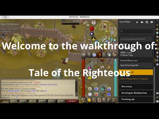 Tale of the Righteous Quest Guide | OSRS Quick & Easy Walkthrough - BigMeaseOSRS