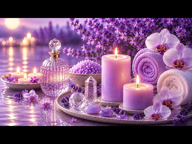 🪻 Lavender Dream Spa Relaxing Music | Anxiety Relief, Healing Meditation & Peaceful Candle Ambience