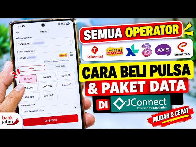 How to Buy Credit and Data Packages via New JConnect Bank Jatim