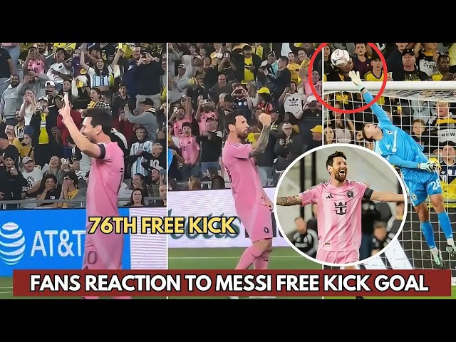 Crazy Reaction To Messi Amazing Freekick Goal vs columbus crew