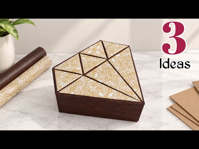 3 CREATIVE Craft ideas using cardboard ♻️| DIY Cardboard Craft 🎀