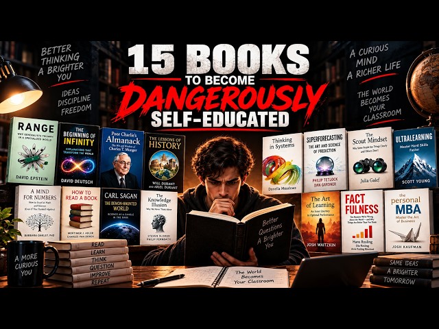 15 Books to Become Dangerously Self-Educated ! David Epstein, Charlie Munger & More : Reading List !