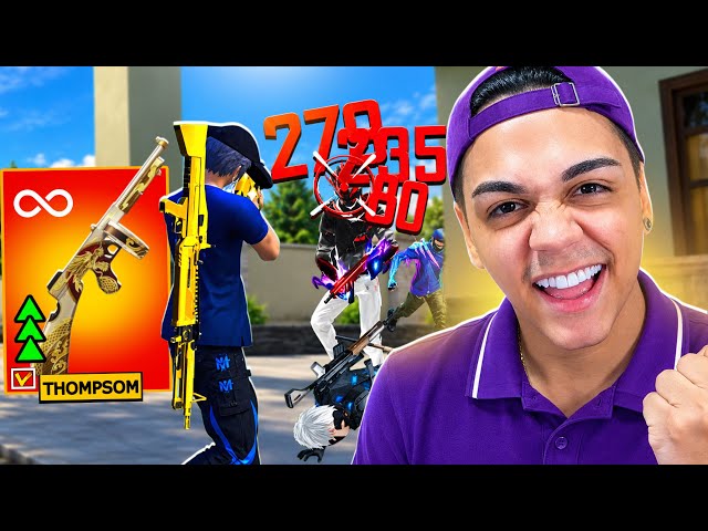 🎯FREITAS PICKED UP THE THOMPSON AND DID ABSURD THINGS WITH HIS SENSI PLAYING FREE FIRE ON EMULATOR