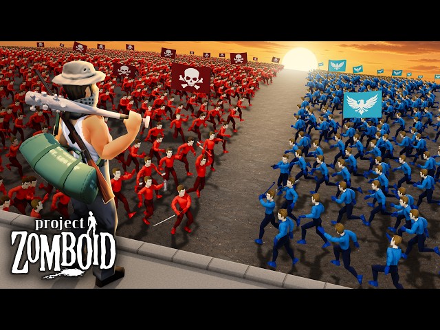 100 Players Simulate War in Project Zomboid