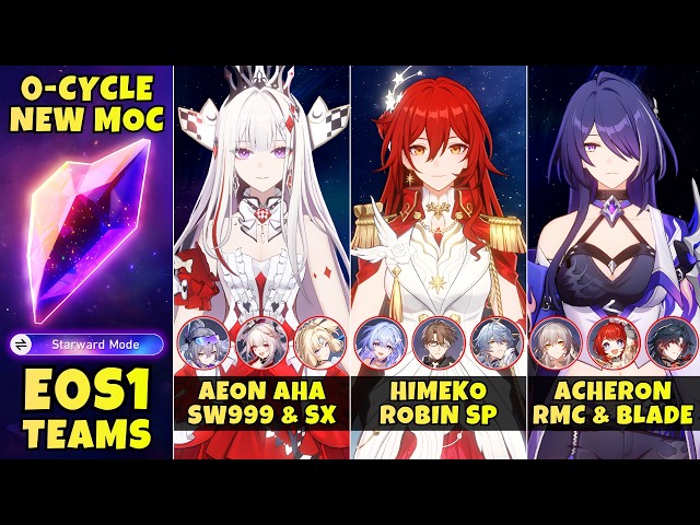 [V3] Aeon Aha x SW999 & Sparxie, Acheron x RMC, & Himeko x Robin [E0S1] 0-Cycle New MoC | HSR 4.7