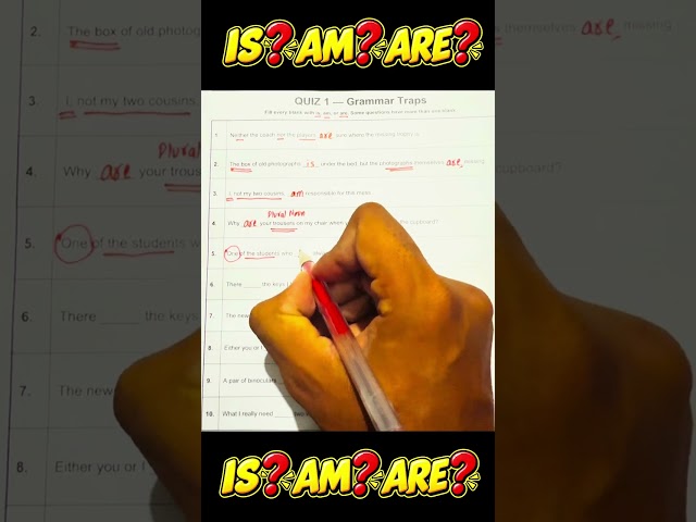 IS AM ARE Challenging Blanks