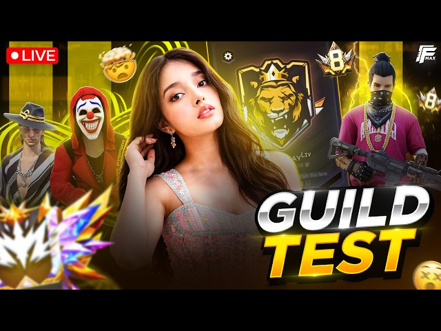 GUILD TEST ON LIVE || Road To 2M || #freefirelive #shortfeed #femalegamer #guildtest #annuplay