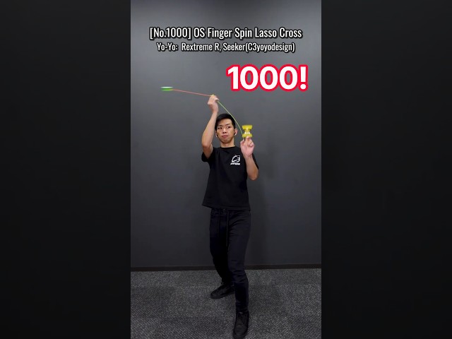 [No.1000]🪀Today's Yo-Yo Trick & Tutorial: OS Finger Spin Lasso Cross #yoyo #yoyotricks #tutorial