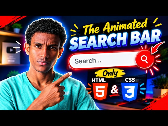 How to Make an Animated Search Bar Using ONLY HTML & CSS (No JavaScript!)
