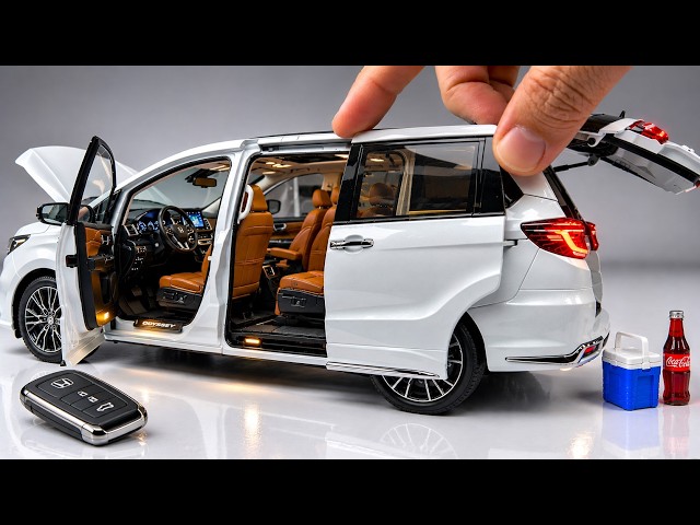 Unboxing of Most Realistic 1:18 Honda Odyssey Luxury Van 💖 with Auto Doors Diecast Model