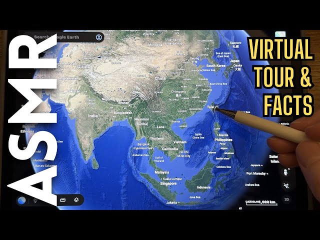 Google Earth Tour of Asian Cities with Wikipedia Facts [ASMR Maps]