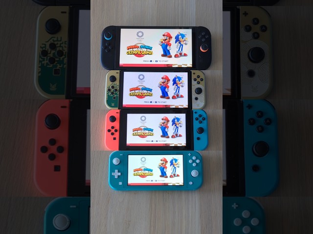 Mario and Sonic Olympic Games- Nintendo Switch 2 vs Switch OLED vs Switch vs Lite Speed Comparison