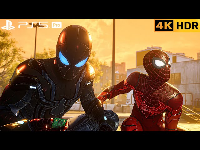 (PS5 Pro) Nanotech Spider-Men Track the Lizard | 4K HDR Gameplay