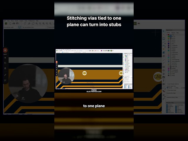 Stitching vias tied to one plane can turn into stubs #Shorts