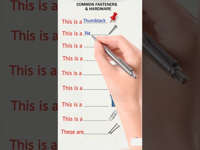 Home Tools Name || COMMON FASTENERS & HARDWARE Ep_726 #Toole #Education #Hardware #fypシ #Lesson