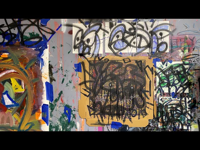 🟥 LIVE 📽️: IN THE ART STUDIO: the creative process | work on cardboard & paper