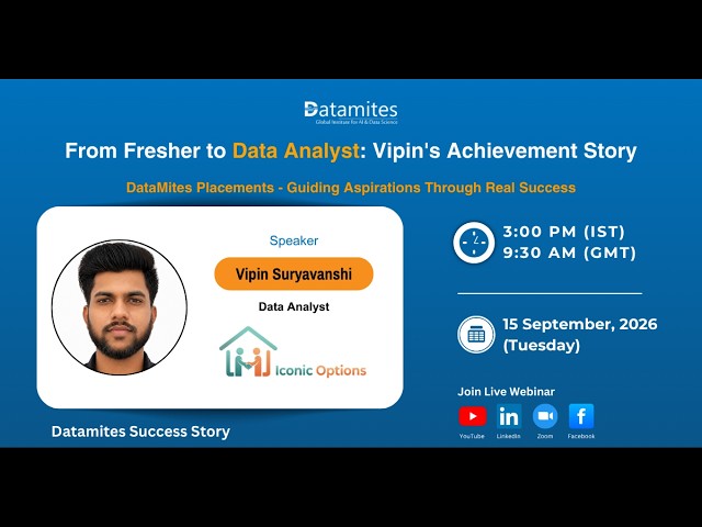 From Fresher to Data Analyst: Vipin's Achievement Story