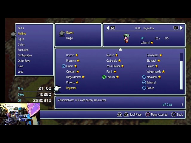 PLATINUM AND TROPHY HUNTING - Garnetzx's Final Fantasy 6 Livestream (PS4)