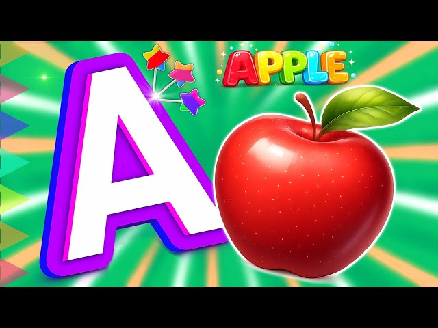ABC Song with Phonics Sounds 🔤 A is for Apple | Alphabet Learning for Kids